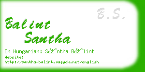 balint santha business card